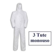 3 PZ TUTA TUTE MONOUSO USA E