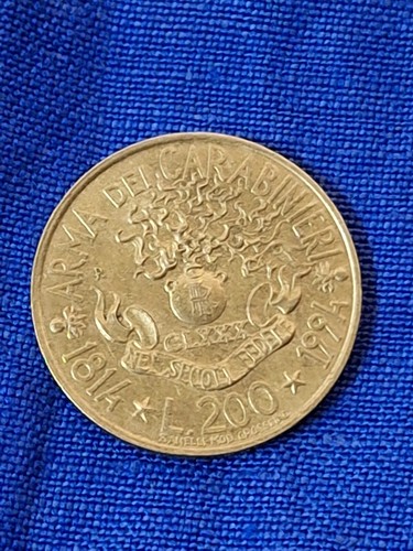 Moneta 200 lire arma - moneta,