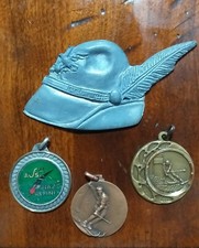 Lotto Medaglie Sci Associazione Nazionale Alpini Vintage originali stock 4 pz