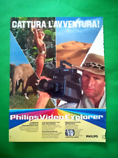 RITAGLIO DI GIORNALE CLIPPING TELECAMERA PHILIPS DA COLLEZIONE 1985-(175)