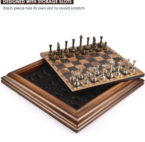 Scacchiera legno con - scacchiera, in