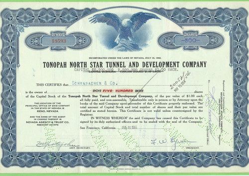 Tonopah north star tunel - north, and