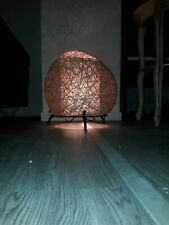 Piantana Lampada da Tavolo Etnica in fibra di abaca Living Bagno Ufficio Etnico