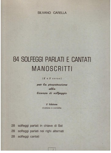 Carella solfeggi parlati - parlati, e