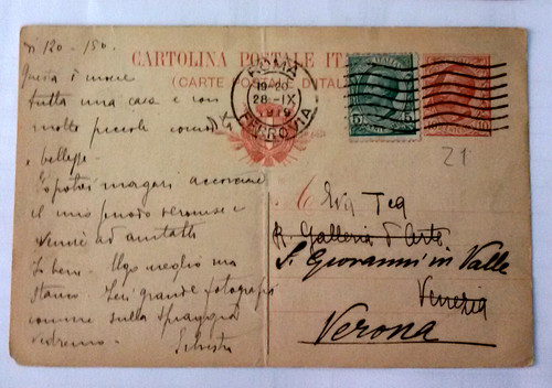 Cartolina postale viaggiata - cartolina,