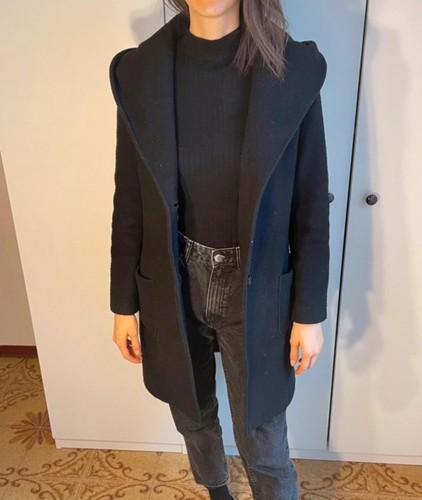 Cappotto nero donna con