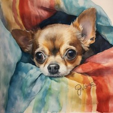 Quadro cane chihuahua stampa