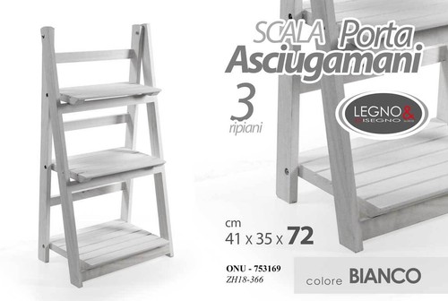 Scala porta asciugamani legno - scala,