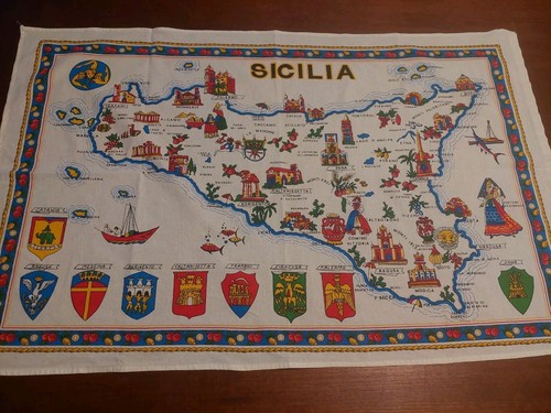 Sicilia italia - sicilia, mappa