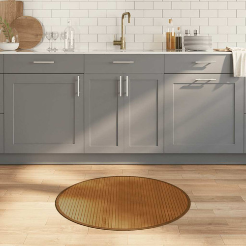 Tappeto rotondo 80cm marrone - tappeto,