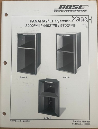 Bose panaray systems 3202 - bose,