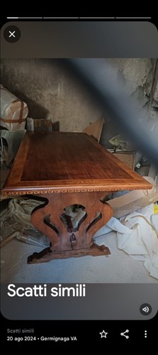 Tavolo noce antico con - noce,