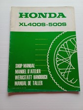 HONDA XL 400 S - XL 500 S 1981 SUPPLEMENTO manuale officina originale