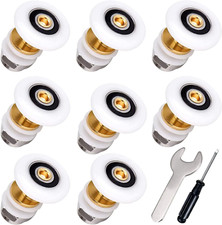 8 Ruote Box Doccia da 25Mm, Cuscinetti per Porte Scorrevoli Bagno Domestico