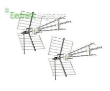 COPPIA KIT ANTENNE DIGITALE TERRESTRE TV UHF DVBT EMME ESSE LTE 4G 37 ELEMENTI