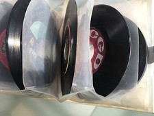 LOTTO 27 DISCHI VINILE 45 GIRI - BORSA VINTAGE -LEGGI TITOLI disco jukebox STOCK