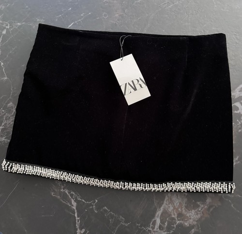 Zara minigonna nera - nera, velluto