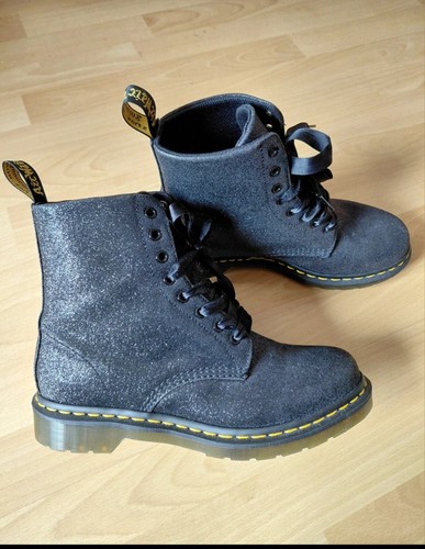 Stivali marten neri glitter - stivali,