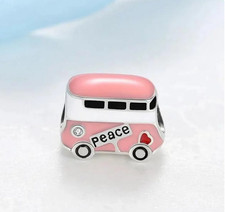 Charm Peace Bus originale S925 argento sterling adatto a tutti i bracciali 💙