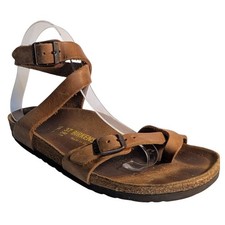 BIRKENSTOCK Yara sandalo alla caviglia pelle oliata Habana marrone donna 6-6,5/37