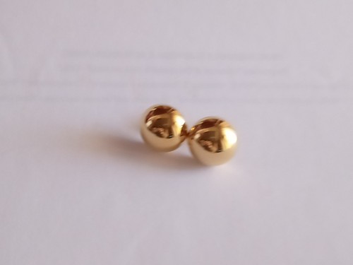 R497 orecchini tondo bottone - orecchini,