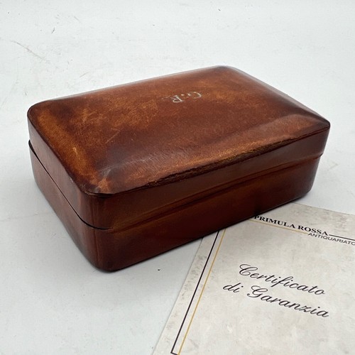 Scatola pelle marrone stile - pelle,