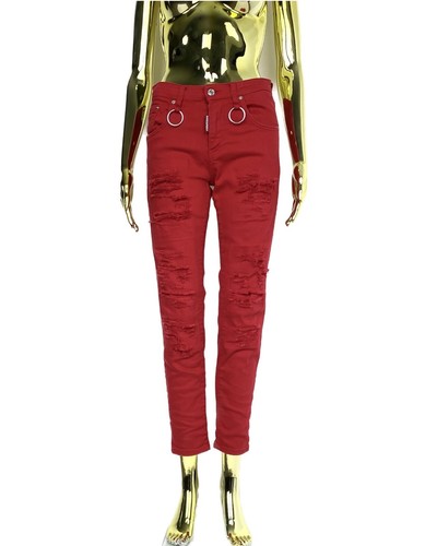 Jeans dsquared2 donna rosso - jeans,
