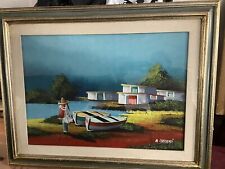 Quadro Firmato TATARI Dipinto Ad Olio Su Tela 50x70