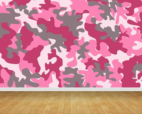 Murale rosa mimetico nome - murale,
