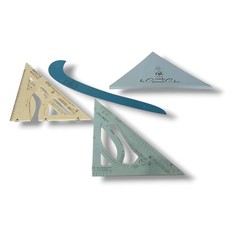 PERAZZOLO Le Grand chic set 2 squadre rapportatori+curvilineo+custodia sarto V4