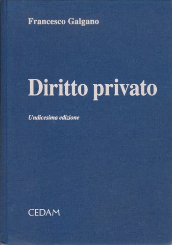 Galgano diritto privato cedam - privato,