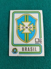 SCUDETTO BRASILE FIGURINA PANINI MONDIALI MONACO 74