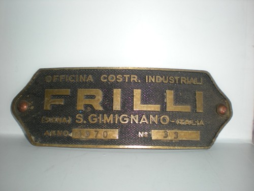 Targa frilli san gimignano - targa,