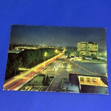 MILANO METROPOLI NOTTURNO VIAGGIATA 68 CARTOLINA SOUVENIR