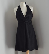 ZARA Vestito Nero Raso Scollo