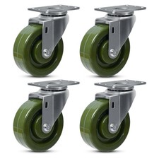 4"x1.5" Caster Wheels, High Temp Industrial Bakery and Oven Rack Caster Wheel...