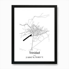 Trinidad,Cuba Minimalist Map