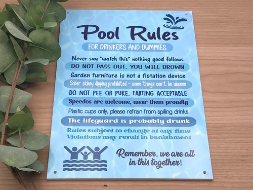 Insegna regole piscina - insegna, piscina,