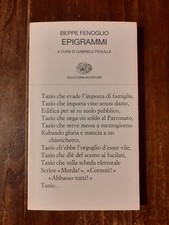 BEPPE FENOGLIO - EPIGRAMMI - EINAUDI - COLLEZIONE POESIA - PRIMA EDIZIONE 2005