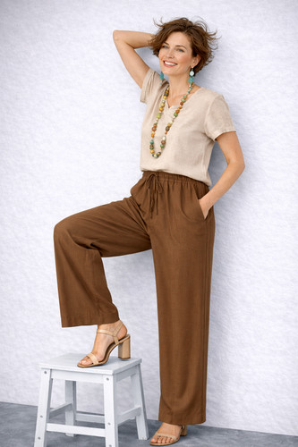 Pantalone donna sophia palazzo - pantalone,