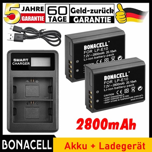 2800 mah e10 batteria e - mah, lp-e10
