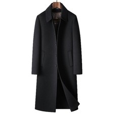Knee-length Mens Overcoat