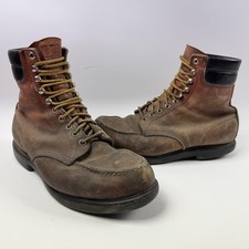 Stivali da lavoro uomo Red Wing taglia 10,5 EE pelle marrone supersuola mocassino stringati