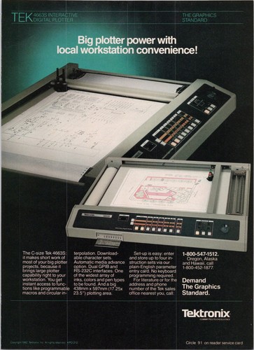 Tektronix 4663s plotter - tektronix,