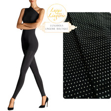 Leggings Diamond Shine Di Wolford Neri Sonderproduktion Con Applicazioni Lucide