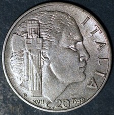 Italia centesimi 1939 - centesimi, km#