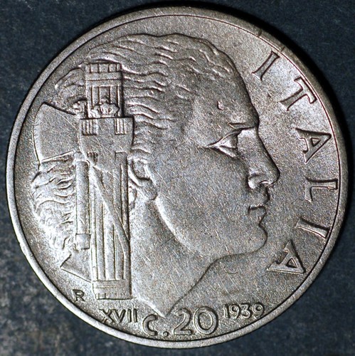 Italia centesimi 1939 - italia, 20
