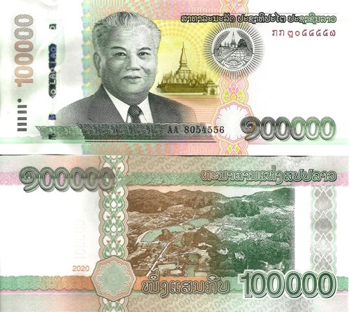 Laos 100000 kip 2020 - p-47, unc