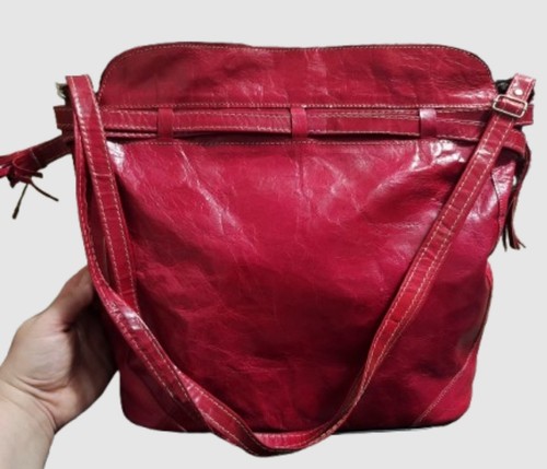 Borsa vera pelle - , rosso