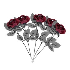  5 Pcs Rose Finte Decorazione